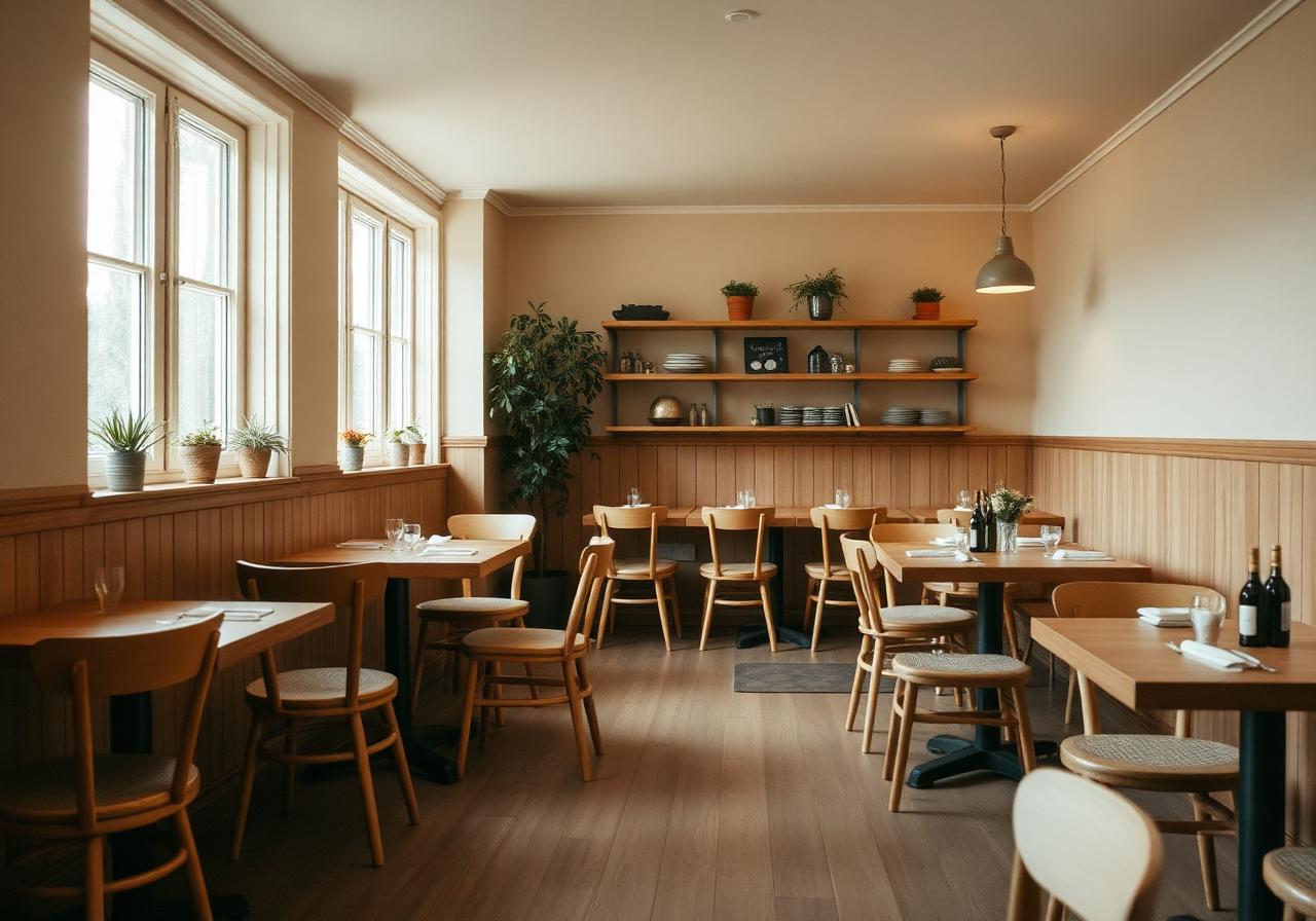 Liten restaurang i stan